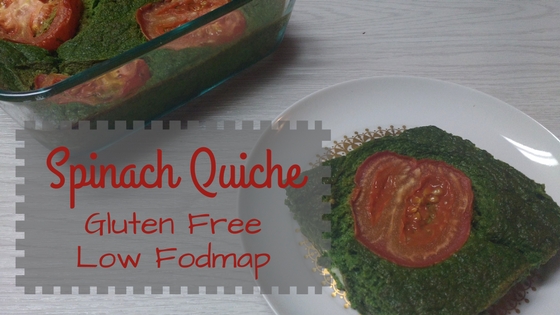 GF Spinach Quiche- Low Fodmap